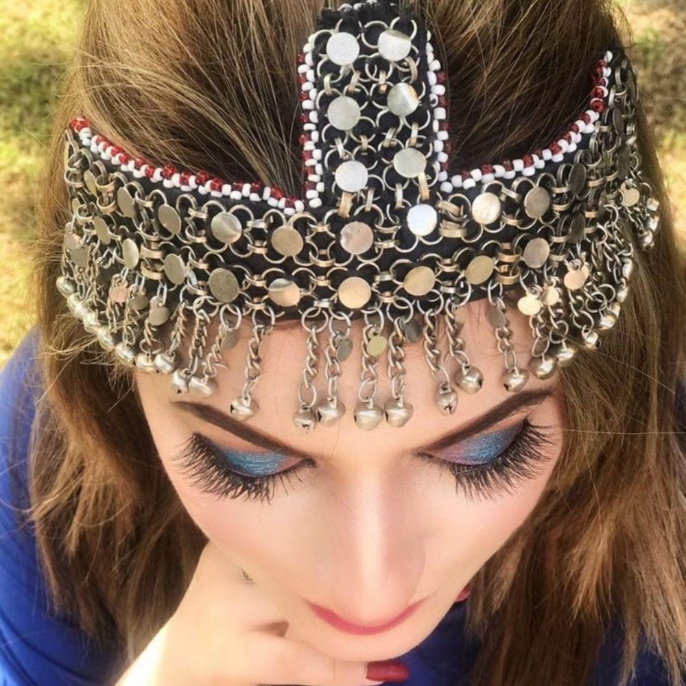 Afghan Stylish Head Wear, Kuchi Afghan Head Jewelry, Afghan Matha Patti